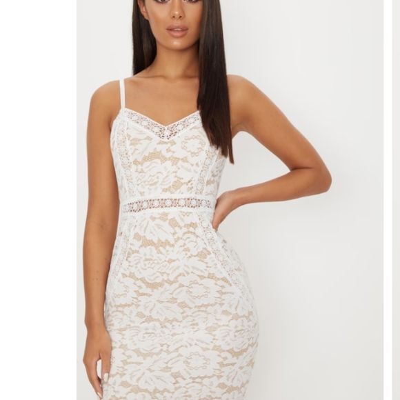 fawn white feather skirt bodycon dress Amina Short Sheath Sweetheart Lace Feather Skirt Homecoming Dress main image 0